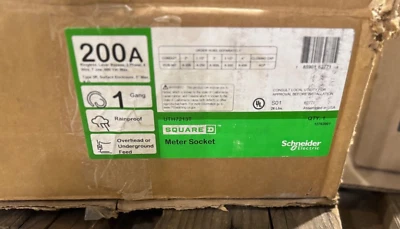 NEW  200 Amp Meter Bank 600v 3 Phase 4 Wire 7 Jaw Bypass UTH7213T - Image 1 of 4