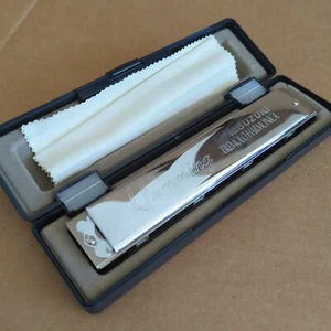 M Suzuki Humming Tremolo Harmonica SU-21 Humming C Genuine Silver Crome Finish - Picture 1 of 8