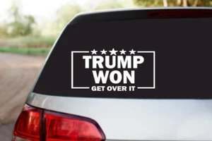 Trump Won Get Over It MAGA 2024 Trump Vance Premium Waterproof Vinyl Decal - Picture 1 of 1