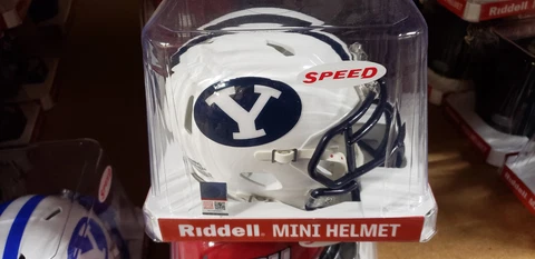 Brigham Young Byu Cougars NAVY MASK Mini Speed Football Helmet WHITE Riddell Cover