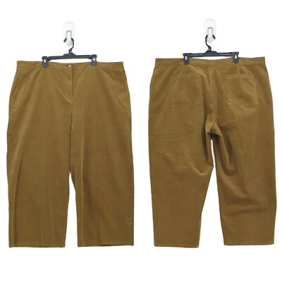 Eileen Fisher Women 3x Plus Cotton Stretch Corduroy Pants Serpentine Brown NEW - Image 1 of 4