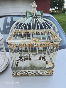 Antique Bird ๐ฆ Cage/small Hanging SIZE 1940s - Picture 1 of 22