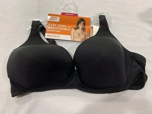 Warners Damen BH einfarbig schwarz bügellos Größe 36D - Bild 1 von 7