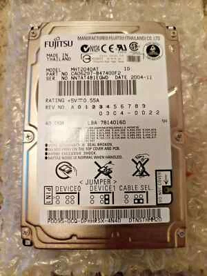 Fujitsu IDE 2.5" 40GB - 4200RPM - 2MB - 100Mbps - MHT2040AT PL CA06297-B25400DL - Image 1 of 3