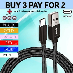 For Samsung Galaxy A21 A21s A31 A41 A51 A71 USB Type C Charger Cable Data Lead - Picture 1 of 18