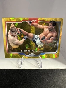 PAULO COSTA 2025 TOPPS CROMO UFC ORO refractor Zafiro, 01/50 primero en impresión - Imagen 1 de 4