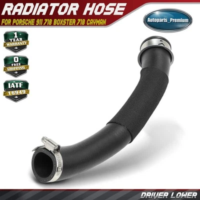 Manguera de refrigerante del radiador inferior izquierdo del conductor para Porsche 911 718 Boxster 718 Cayman Foto 1 de 4