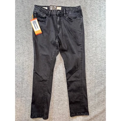 Pantalones rectos impermeables vintage Dillon para hombre elásticos negros lavados 32x29 NUEVO Foto 1 de 4