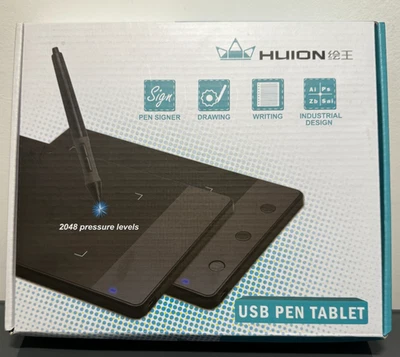 Huion H420 vielseitiges grafisches Signaturpad und digitaler kabelloser Stift - schwarz - Bild 1 von 4