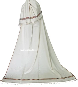 AFGHAN PATU, AFGHAN  Off WhiteWinter Warm Wool Blanket, Unique Style Traditional - Picture 1 of 2