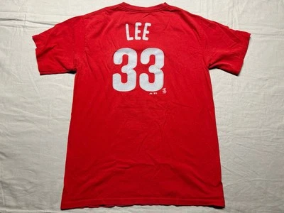 Philadelphia Phillies Shirt Majestic Women’s Extra Large Cliff Lee Red READ DESC - Image 1 of 4