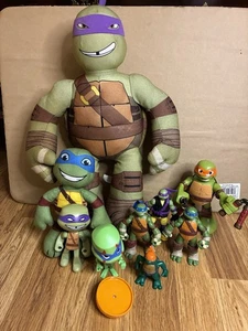 Bundle Of 9 Different Teenage Mutant Ninja Turtles Toy Lot Practice Pal Plush. - Picture 1 of 9