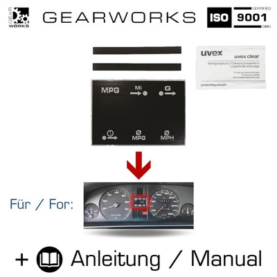 Pantalla velocímetro para AUDI 80 100 200 V8 cuadro de instrumentos millas MPH MFA FIS Foto 1 de 4
