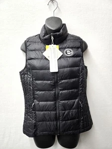 Wetterfeste 32 Grad Damen schwarz meliert grau verstaubare Daunenweste sm Neu mit Etikett - Bild 1 von 2