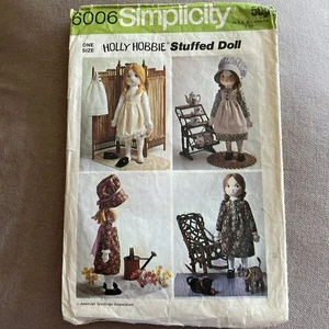 Sewing Pattern Simplicity 6006 Holly Hobbie Rag Doll With Clothes - Picture 1 of 4