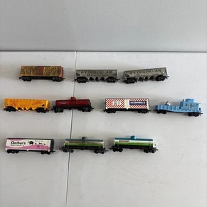 Lote de 10 coches rodantes escala HO - Coches de caja - Petroleros - Caboose - Marcas mixtas - Imagen 1 de 12