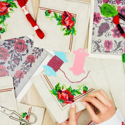  50Pcs Plastic Yarn Bobbins Wool Knitters Colorful Knitting Machines Colored - Image 1 of 4