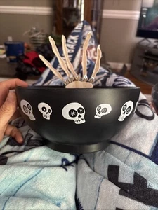 Gemmy Animated Motion Activated Talking Halloween Skeleton Hand Sound Candy Bowl - Picture 1 of 3