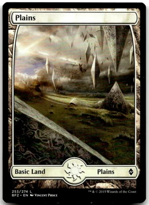 MTG Plains () - Full Art L Battle for Zendikar 253 LP - Image 1 of 2