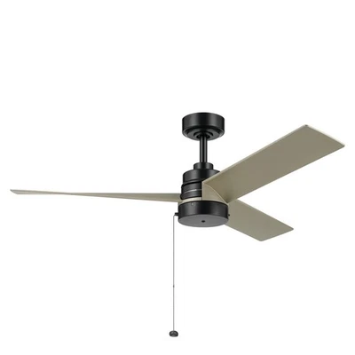 Satin Black 52"Ceiling Fan from the Spyn Lite Collection - Image 1 of 4