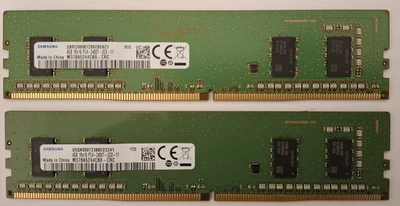 KIT RAM  8Go (2 X  4Go)  SAMSUNG M378A5244CB0-CRC 1Rx16 PC4-2400T DDR4  2400 MHz - Photo 1/2