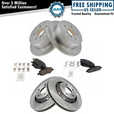 Front & Rear Ceramic Brake Pad & Rotor Front & Rear Kit for Toyota Venza - Image 1 of 4