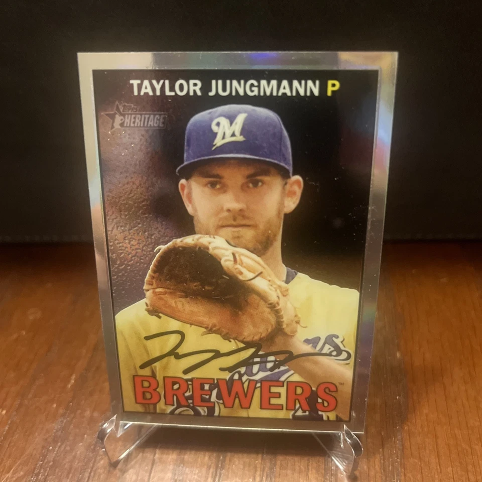 Taylor Jungmann 2016 Heritage Silver Chrome #d 322/567, card #489! Brewers! - Image 1 of 3
