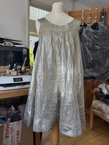 Stella McCartney Sheer Gold jacquard Silk Mix Swing dress size U.K. 10 Eu 38 - Picture 1 of 10