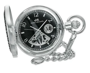 James Michael Men's Two-Tone Mechanical Pocket Watch PMA181016C - Picture 1 of 2