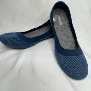 Allbirds Tree Breezers Ballet Flats Womens Size 8.5 Blue Comfort Slip On - Picture 1 of 10