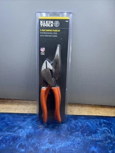 Kit de alicates Klein Tools 92920 D203-8 D228-7 cortadores diagonales y nariz de aguja naranja - Imagen 1 de 6