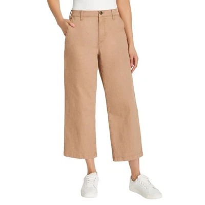 Ella Moss Women's Wide Leg Crop Pant, High Rise, Brown, 6 - Image 1 of 3