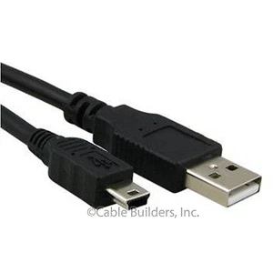 USB CAMERA CABLE 6FT CORD USB 2.0 HIGH SPEED TYPE A MALE TO MINI-B 5P MALE - Picture 1 of 1