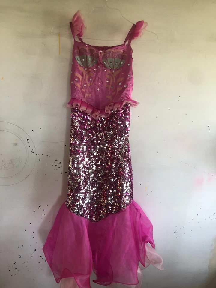 Disfraz de sirena persiguiendo luciérnagas de Halloween para niñas talla 8 Foto 1 de 4