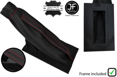 BOTA FRENO MANO CUERO PUNTADA ROJA CON MARCO DE PLÁSTICO PARA TRIUMPH STAG 70-77 Foto 1 de 3