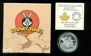2015 $10 SILVER COIN – LOONEY TUNES & BUGS BUNNY - LIMITED EDITION 04412/30 000 - Picture 1 of 12