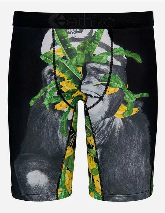 Ethika Staple Colorful BANANA BRAINS Monkey Long Boxer Briefs Mens NWT - Image 1 of 1