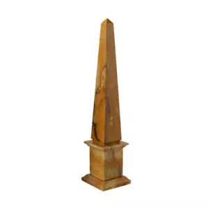 Obelisco Classico in Marmo Giallo Siena Scultura da Tavolo H 40CM - Photo 1 sur 2