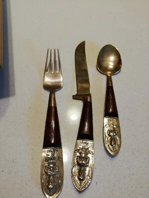 Servizio di posate in ottone vintage per 8  - Immagine 1 di 4