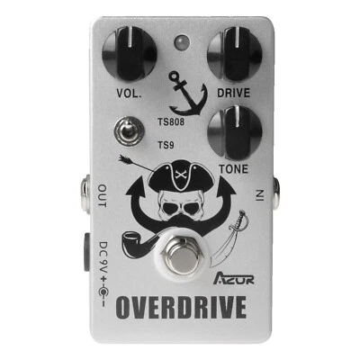 AZOR Captain Silver Overdrive Pedal Guitar Effect Pedal Tube-Screamer CP-76 AU - image 1 of 4