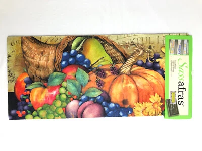 Sassafras Switch Mat Insert, Stair/Tread, Pumpkin Harvest Pattern  22"W x 10"H - Image 1 of 4