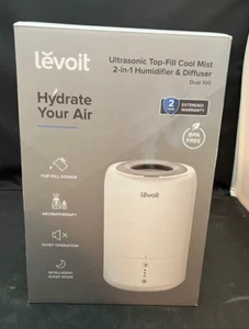 Levoit Ultrasonic Top-Fill Cool Mist 2-in-1 0.5 Gal Humidifier & Diffuser NIB - Picture 1 of 2