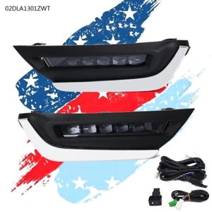 Pair Fit For Honda CRV CR-V 2017-2018 LED DRL Running Light Fog Driving Lamp New - Picture 1 of 12
