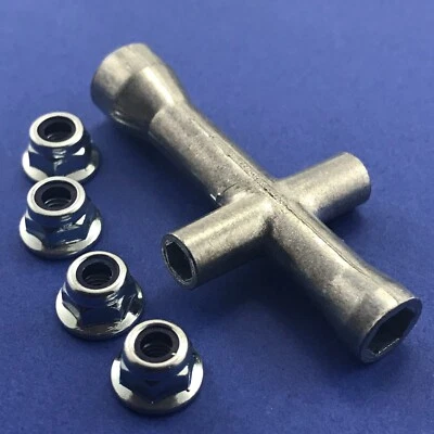  TAMIYA CLOD BUSTER 4mm NUT & WRENCH 50038 19805557 TXT-1 TLT-1 SCALE CRAWLER WO - Image 1 of 2