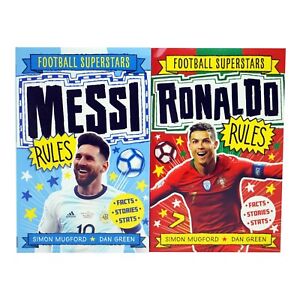 Football Superstars Series 2 Books (MESSI VS RONALDO) by Simon Mugford-Paperback