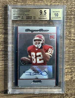 2007 Bowman Chrome Dwayne Bowe RC ￼Uncirculated /10 Auto RC BGS 9.5 Gem Mint 💎 - Image 1 of 2