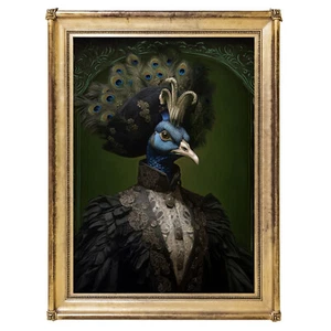 Estampado de pavo real, estampado de arte animal, decoración del hogar, arte de cartel, arte gótico de pared - Imagen 1 de 9
