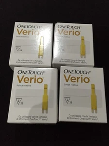 100 Strisce Glicemia Diabete Onetouch One Touch Verio Quattro Confezioni - Foto 1 di 1