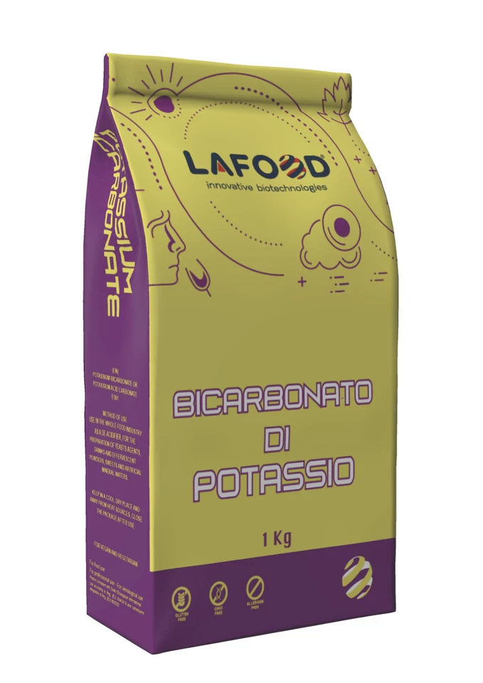 BICARBONATO DI POTASSIO E501 (II) FU/BP/FCC - 1KG - LAFOOD