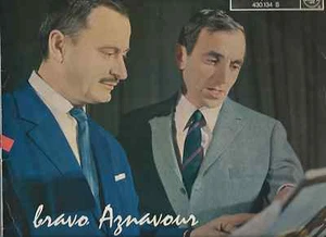 BRAVO AZNAVOUR MIGIANI GRAND ORCHESTRE LP VG COND EDITH PIAF'S FRIEND FREE SHIP - Picture 1 of 3